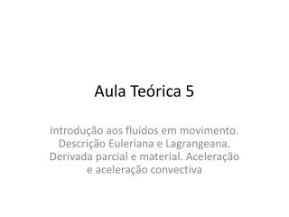 Aula Teórica 5