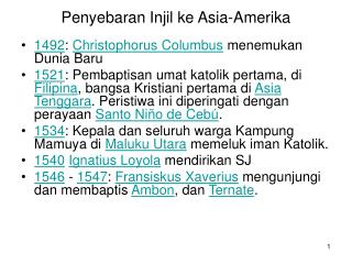 Penyebaran Injil ke Asia-Amerika