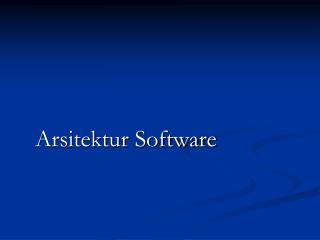 Arsitektur Software