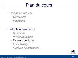 Plan du cours