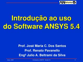 Introdução ao uso do Software ANSYS 5.4