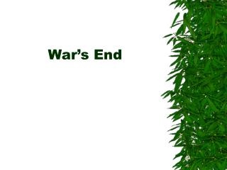 War’s End