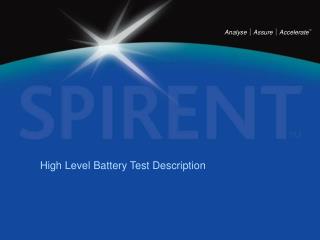 High Level Battery Test Description