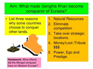 Aim: What made Genghis Khan become conqueror of Eurasia?