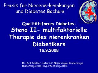 Praxis für Nierenerkrankungen und Diabetes Bochum