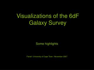 Visualizations of the 6dF Galaxy Survey