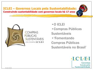 ICLEI – Governos Locais pela Sustentabilidade: