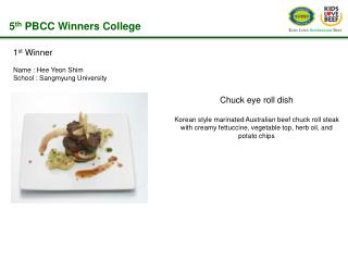 5 th PBCC Winners College