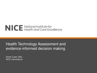 Health Technology Assessment and evidence-informed decision making