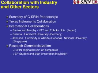 Collaboration with Industry and Other Sectors