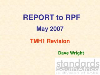 REPORT to RPF