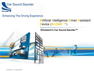 A rtificial I ntelligence D river A ssistant D evice ( AI-DAD ™ )