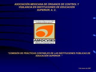 &quot;COMISIÓN DE PRÁCTICAS CONTABLES DE LAS INSTITUCIONES PÚBLICAS DE EDUCACIÓN SUPERIOR ”