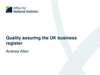 Quality assuring the UK business register