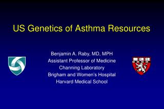 US Genetics of Asthma Resources