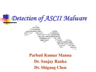 Detection of ASCII Malware