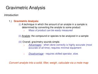 Gravimetric Analysis