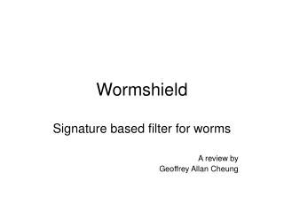 Wormshield