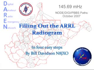 Filling Out the ARRL Radiogram