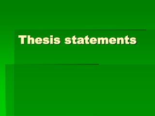 Thesis statements