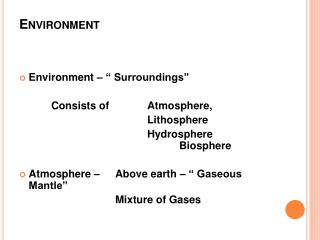 Environment