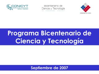 Programa Bicentenario de Ciencia y Tecnología