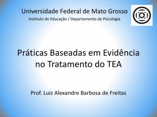 Práticas Baseadas em Evidência no Tratamento do TEA