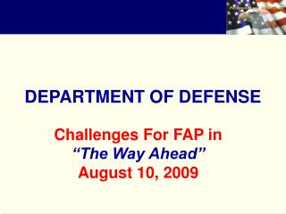 DEPARTMENT OF DEFENSE