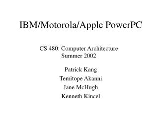 IBM/Motorola/Apple PowerPC