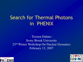 Search for Thermal Photons in PHENIX