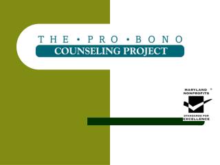 Who is the Pro Bono Counseling Project?
