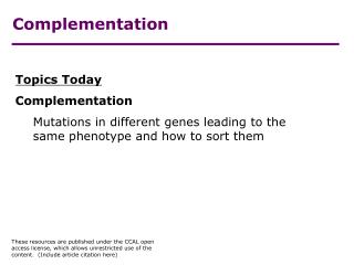 Complementation