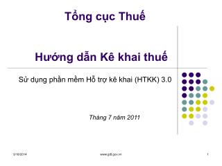 Hướng dẫn Kê khai thuế