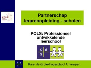 Partnerschap lerarenopleiding - scholen