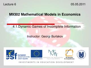 M9302 Mathematical Models in Economics