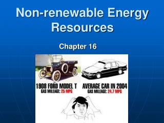 Non-renewable Energy Resources