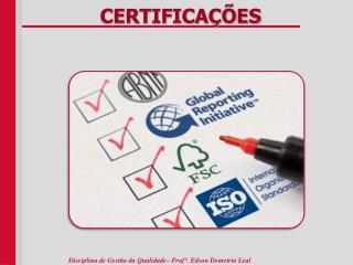 CERTIFICAÇÕES