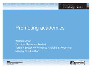 Promoting academics