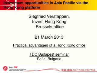 Investment opportunities in Asia Pacific via the Hong Kong platform