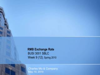 RMB Exchange Rate