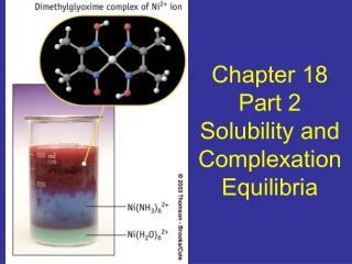 Chapter 18 Part 2 Solubility and Complexation Equilibria