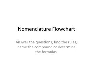 Nomenclature Flowchart