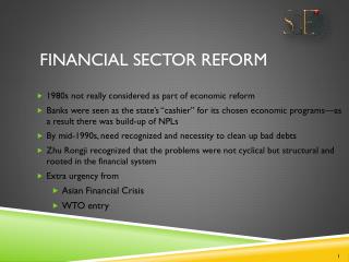 Financial Sector Reform