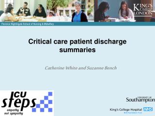 Critical care patient discharge summaries
