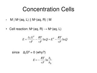 Concentration Cells