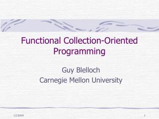 Functional Collection-Oriented Programming