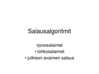 Salausalgoritmit