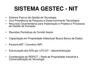 SISTEMA GESTEC - NIT