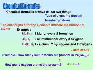 Chemical Formulas