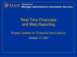 University of Michigan Administrative Information Services